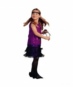 RG Costumes Child Purple Sequin Flapper Dress Costume