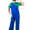 Fun Plus Child Plumber Brothers Green Costume Kids Costumes 2 Fun Plus Child Plumber Brothers Green Costume Kids Costumes
