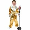 Fun Plus Kids Costumes Child Elvis Gold Lame Suit Costume
