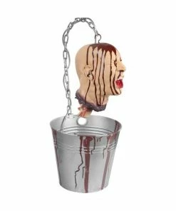 Fitco Decor Bleeding Head In Bucket Halloween Prop