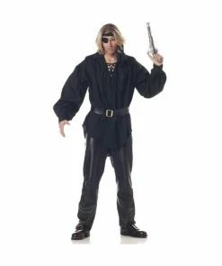 Exclusive Adult Men's Black Pirate Shirt Adult Costumes