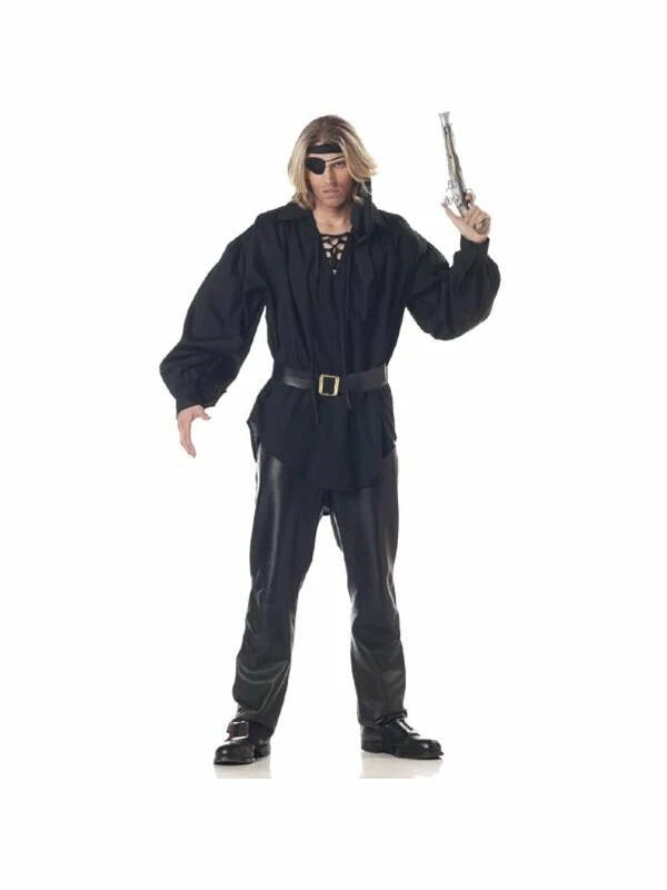 Exclusive Adult Men's Black Pirate Shirt Adult Costumes 3 Exclusive Adult Men's Black Pirate Shirt Adult Costumes