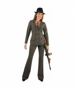 Charades Adult Wide Striped Gangster Costume Adult Costumes