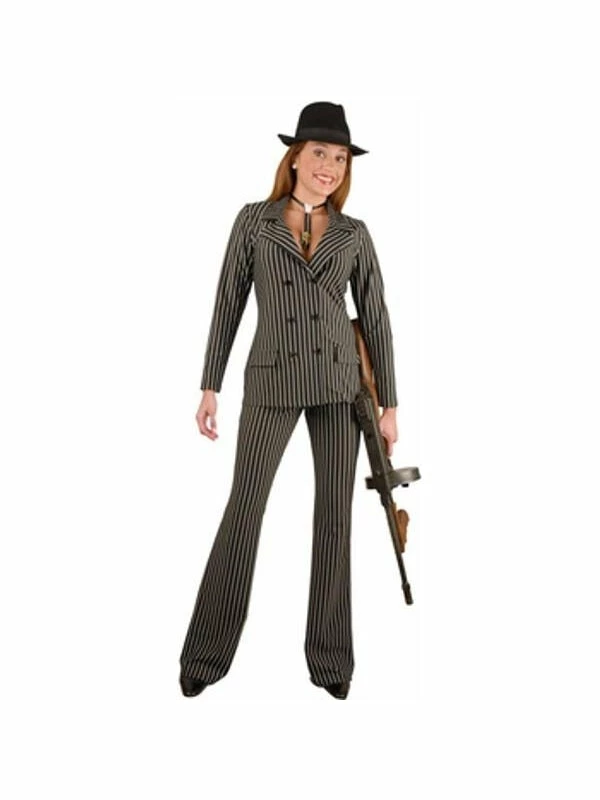 Charades Adult Wide Striped Gangster Costume Adult Costumes 3 Charades Adult Wide Striped Gangster Costume Adult Costumes