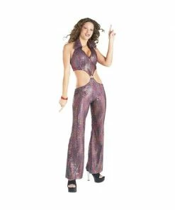 Charades Adult Sequin Disco Girl Costume