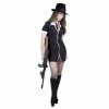 Charades Adult Sexy Black/White Gangster Moll Costume