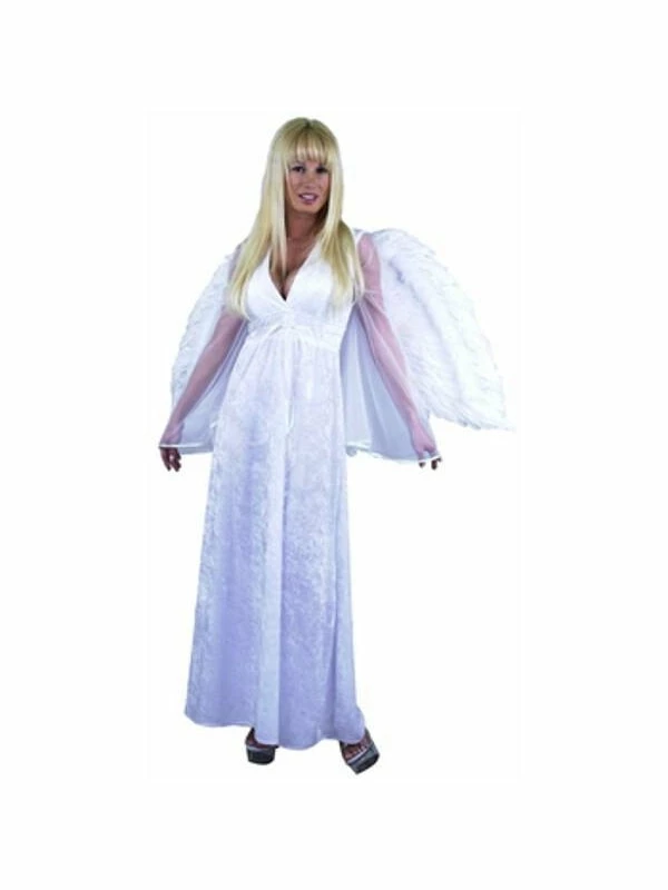 Charades Adult Costumes Adult Long Angel Dress Costume 3 Charades Adult Costumes Adult Long Angel Dress Costume