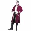Charades Adult Velvet Pirate Captain Costume Adult Costumes