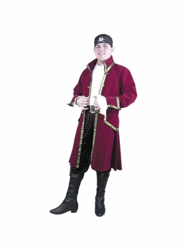 Charades Adult Velvet Pirate Captain Costume Adult Costumes 3 Charades Adult Velvet Pirate Captain Costume Adult Costumes