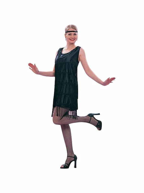 RG Costumes Adult Roaring 20s Black Flapper Dress Costume 3 RG Costumes Adult Roaring 20s Black Flapper Dress Costume