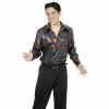 Charades Adult 70's Disco Glitter Shirt