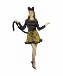 Charades Adult Leopard Cat Dress Costume
