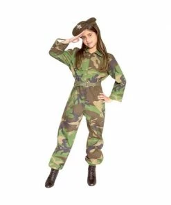 Charades Child's GI Army Girl Costume