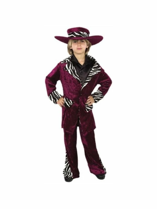Charades Kids Costumes Child Pimp Suit Costume 3 Charades Kids Costumes Child Pimp Suit Costume
