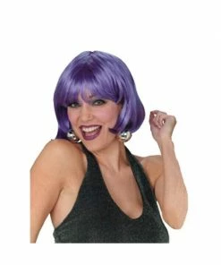 Fun World Wigs Adult Purple Short Bob Wig
