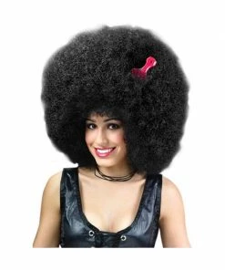 Fun World Adult Super Large Black Afro Wig Wigs