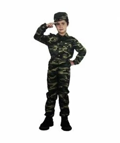Charades Child GI Fatigue Costume Child 10-12 Year Old