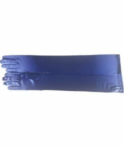 Brands On Sale Opera Length Royal Blue Satin Gloves