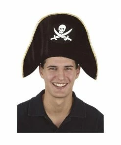 J Hat Hats Black Velvet Pirate Hat