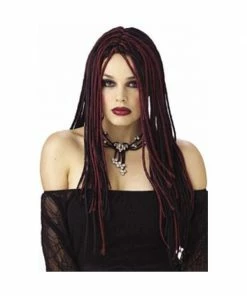 California Costume Co. Wigs Twisted Long Burgundy & Black Wig
