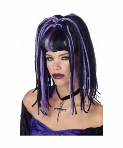 California Costume Co. Black & Purple Demonika Wig Wigs