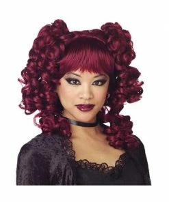 California Costume Co. Burgundy Goth Curls Wig Wigs