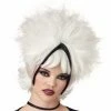 California Costume Co. Chunky White & Black Gothic Streaked Wig