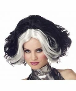California Costume Co. Black & White Diva Wig
