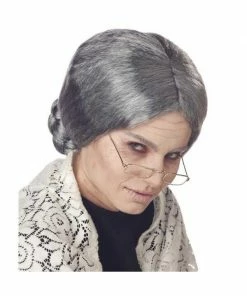 Fun World Adult Woman's Old Lady Grey Wig Wigs