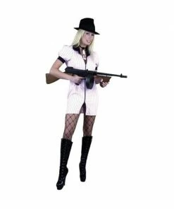 Charades Adult Pink Sexy Gangster Girl Costume