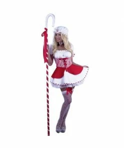 Charades Adult Red Sexy Little Bo Peep Costume