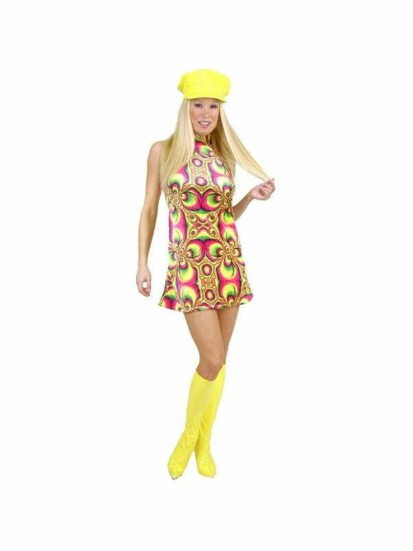 Charades Adult Psychedelic Go Go Girl Costume Adult Costumes 3 Charades Adult Psychedelic Go Go Girl Costume Adult Costumes