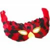 Top Trims Adult Black & Red Feather Eye Mask