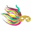 Top Trims Adult Gold Sequin Side Feather Eye Mask Masks