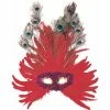 Top Trims Masks Adult Red Feather Peacock Eye Mask
