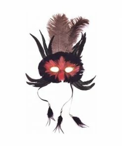 Top Trims Adult Deluxe Feather Cat Eye Mask