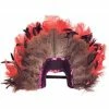 Top Trims Hats Adult Red & Black Feather Headpiece