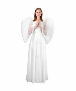 Top Trims Adult Large White Feather Angel Wings