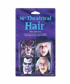 Fun World Adult Black Theatrical Fake Hair Costume Make-up