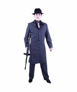 Charades Adult Costumes Adult Long Gangster Suit Costume
