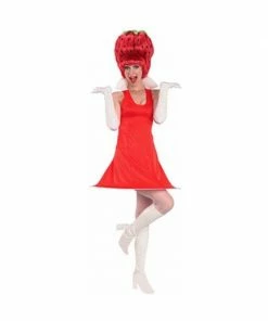 Rubies Adult Costumes Adult Strawberry Tart Dress W/ Wig Costume