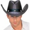 Rubies Adult Brown Faux Leather Cowboy Hat Hats