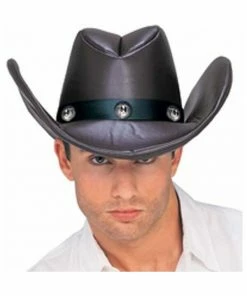 Rubies Adult Brown Faux Leather Cowboy Hat Hats