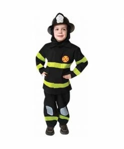 Dress Up America Kids Costumes Toddler Black Fireman Costume