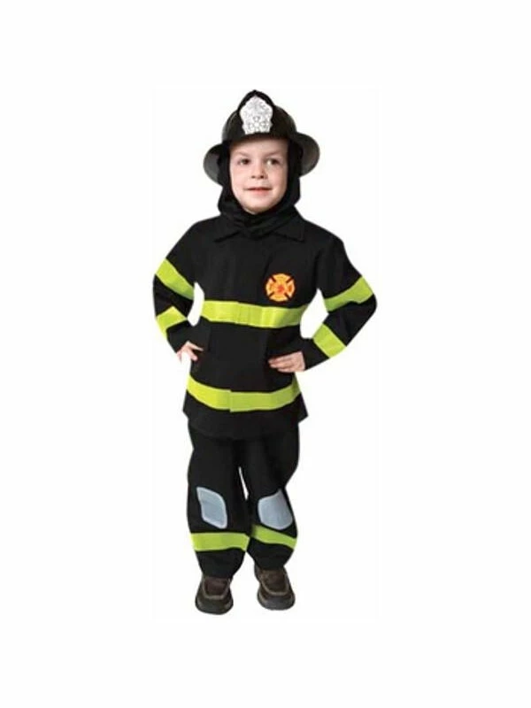 Dress Up America Kids Costumes Toddler Black Fireman Costume 3 Dress Up America Kids Costumes Toddler Black Fireman Costume