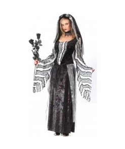Fun World Adult Black Rose Ghost Dress Costume Adult Costumes