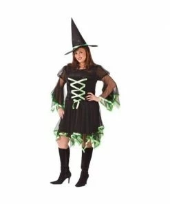Fun World Adult Plus Size Sexy Ribbon Witch Costume