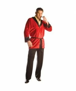 Exclusive Adult Mens Red Smoking Jacket Adult Costumes