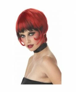 California Costume Co. Red/Black Vampiress Wig Wigs