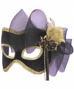 Forum Novelties Inc. Masks Adult Golden Flower Half Carnival Mask